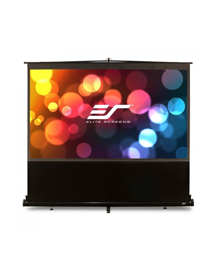 Elite Screens F120NWH  ezCinema Portable Screen 120'' 16:9 / Diagonal 304.8cm, W 266.7cm x H 150.1cm / Black case / MaxWhite material / Gain 1.1 / 160° viewing angle / Telescoping support mechanism / Floor support feet / Built-in carrying główny