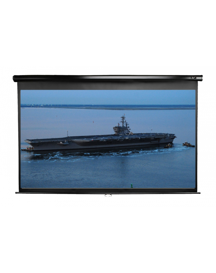 Elite Screens M100UWH Manual Pull Down Screen 100'' 16:9 / Diagonal 250cm, W 221cm x H 124.5cm / Black case / Dual wall główny