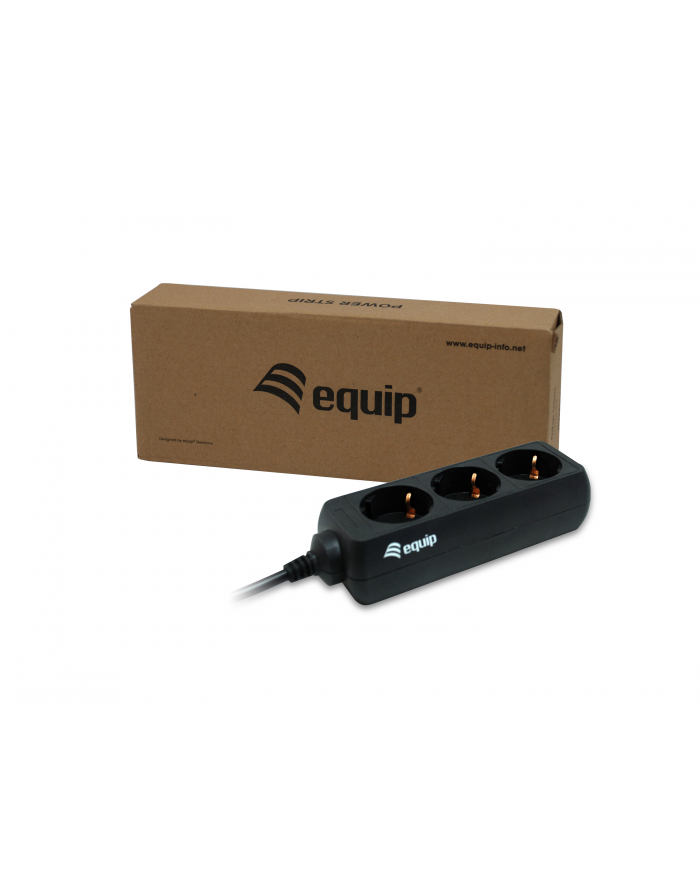 LISTWA ZASILAJĄCA EQUIP 1.8M UPS BLACK (3 GNIAZDA) główny