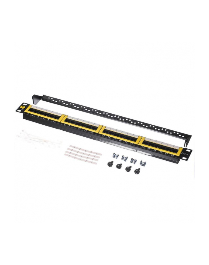 Netrack patchpanel 19'' 24-porty kat.6 UTP LSA z półką główny