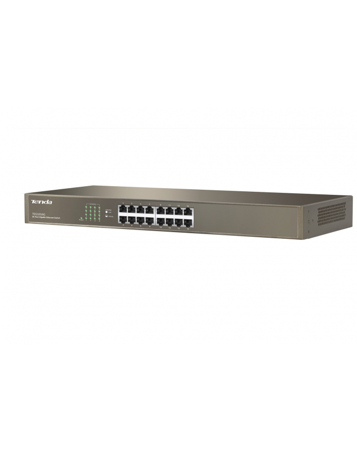 Tenda TEG1016G 16-portový Gigabit Ethernet Switch, 10/100/1000Mbps, Kov, Rackmou główny