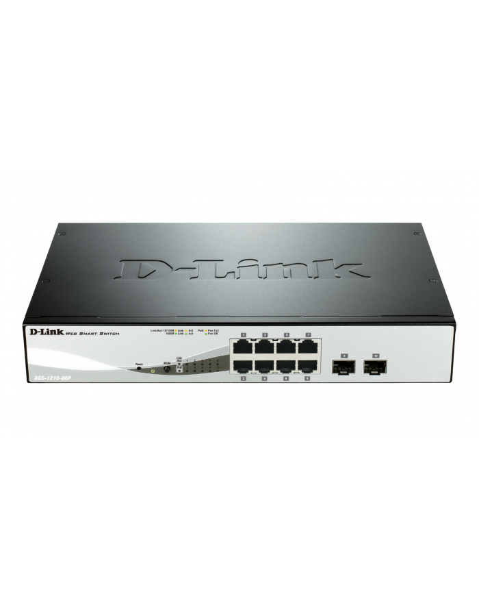 D-Link 8-port 10/100/1000 Gigabit PoE Smart Switch incl. 2 Combo 1000BaseT/SFP główny