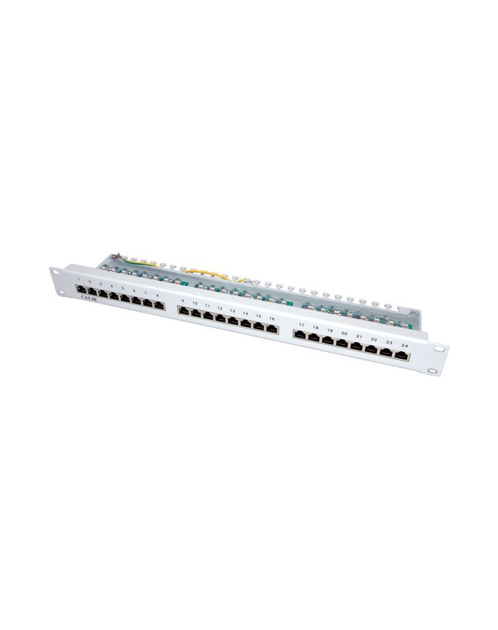 VALUE Cat.5e Patch Panel 24 Ports, STP, light grey główny