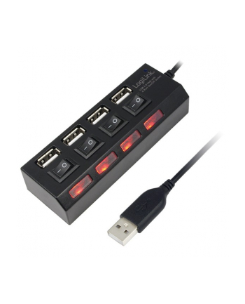 LOGILINK 4-portowy HUB USB2.0 z wyłącznikiem