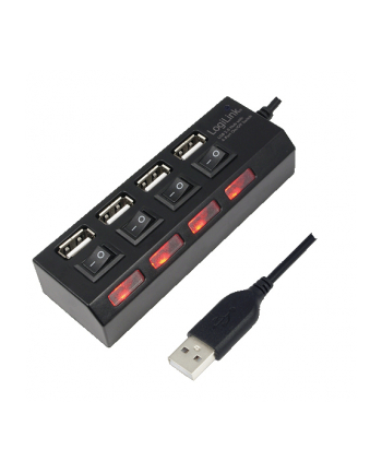 LOGILINK 4-portowy HUB USB2.0 z wyłącznikiem