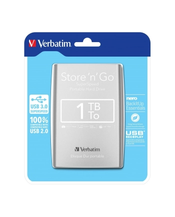 HDD VERBATIM 1TB USB 3.0 SILVER ZEW