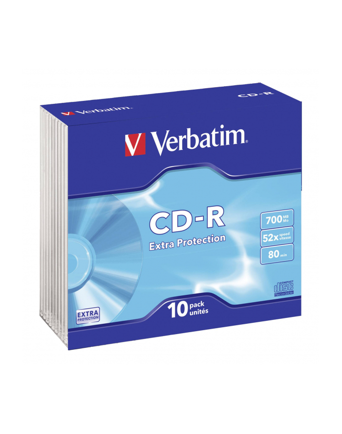 Verbatim CD-R [ slim jewel case 10 | 700MB | 52x | DataLife ] główny