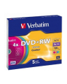 Verbatim DVD+RW [ slim jewel case 5 | 4.7GB | 4x | Colour ] - nr 1