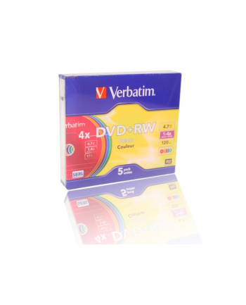 Verbatim DVD+RW [ slim jewel case 5 | 4.7GB | 4x | Colour ]