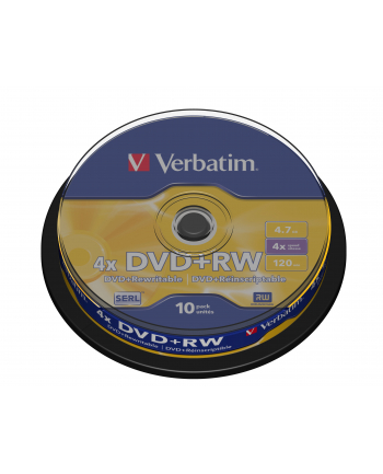 Verbatim DVD+RW [ cake box 10 | 4.7GB | 4x ]