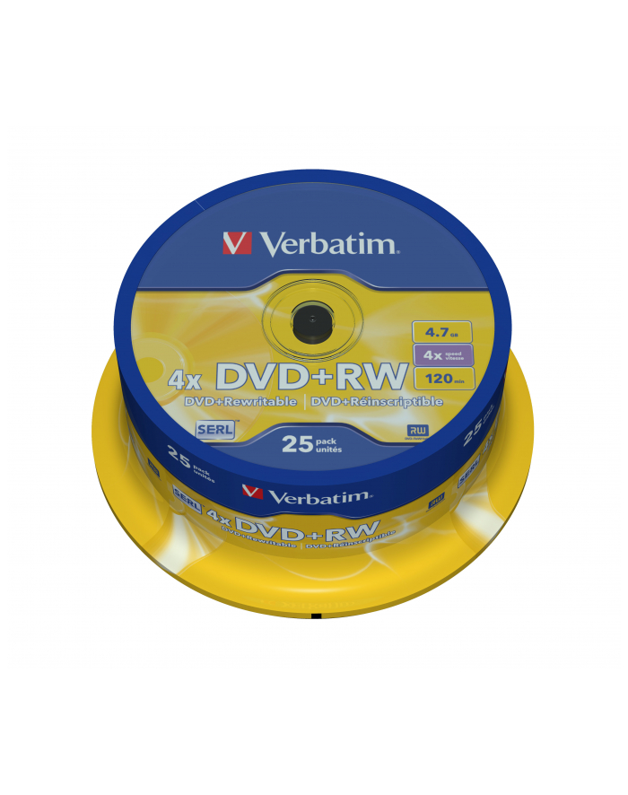 Verbatim DVD+RW [ cake box 25 | 4.7GB | 4x ] główny
