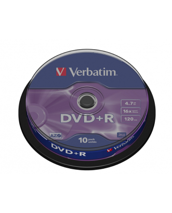 Verbatim DVD+R [ cake box 10 | 4.7GB | 16x | matte silver ] nr 1
