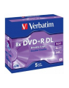 Verbatim DVD+R DL [ jewel case 5 | 8.5GB | 8x | matte silver ] - nr 1