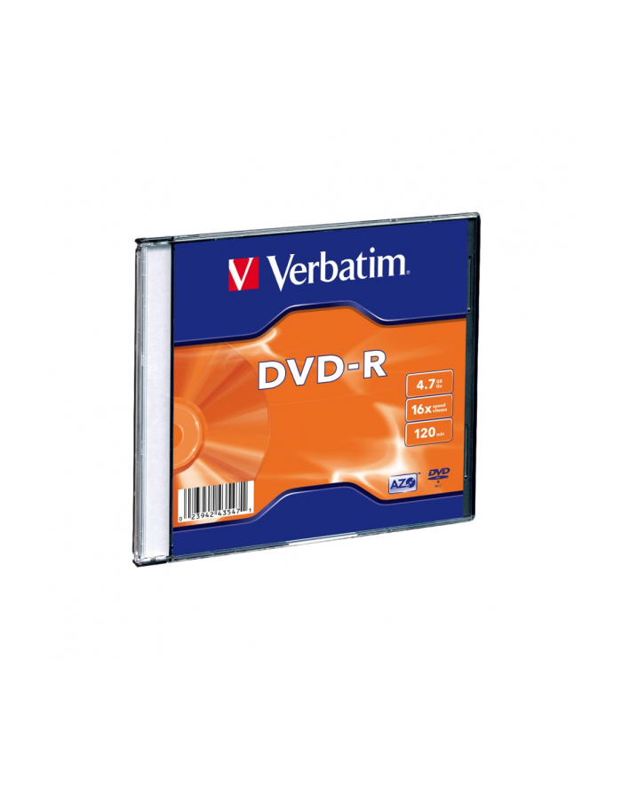 Verbatim DVD-R [ slim jewel case 100 | 4,7GB | 16x ] główny