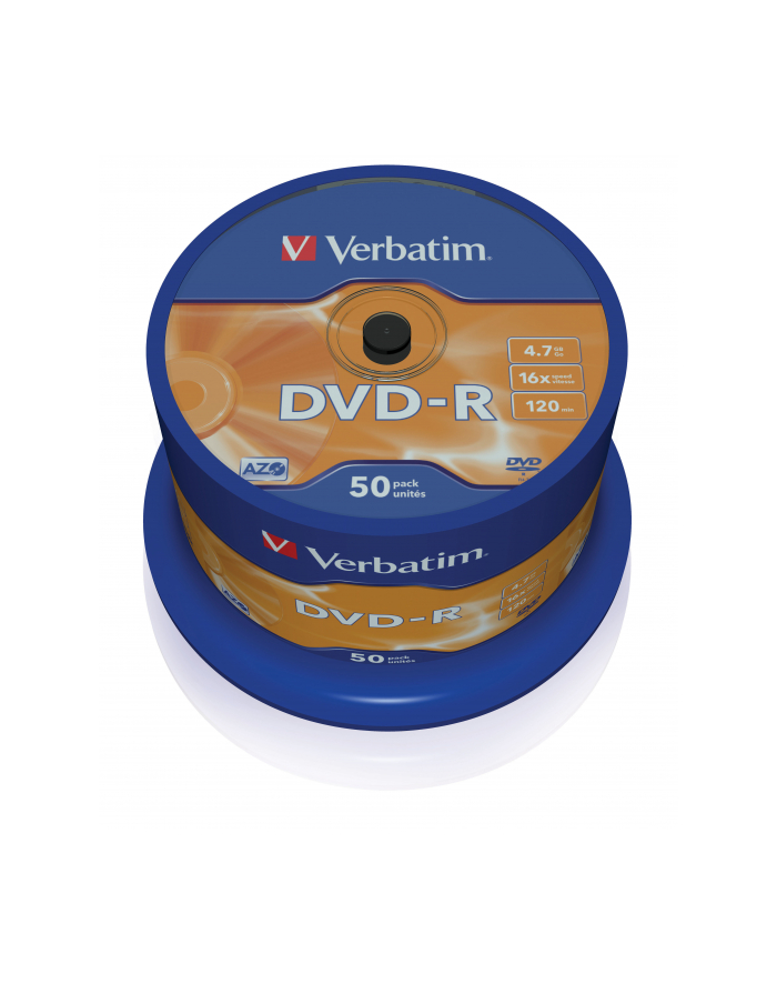 Verbatim DVD-R [ cake box 50 | 4.7GB | 16x | matte silver ] główny