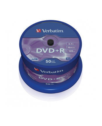 Verbatim DVD+R [ cake box 50 | 4.7GB | 16x | matte silver ]