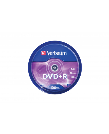Verbatim DVD+R [ cake box 100 | 4.7GB | 16x | matte silver ]