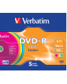Verbatim DVD-R [ slim jewel case 5 | 4.7GB | 16x | Colour ] - nr 25