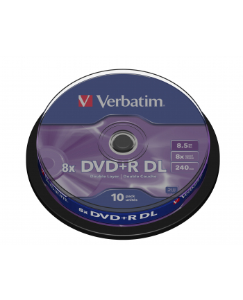 Verbatim DVD+R DL [ cake box 10 | 8.5GB | 8x | matte silver ] nr 1