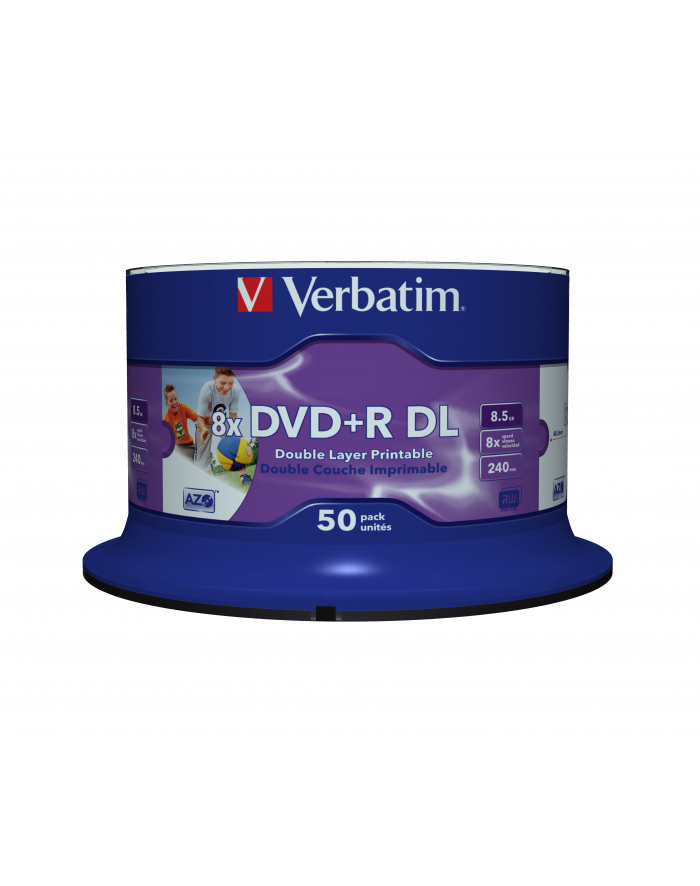 Verbatim DVD+R DL [ spindle 50 | 8,5GB | 8x | wide printable surface ] główny