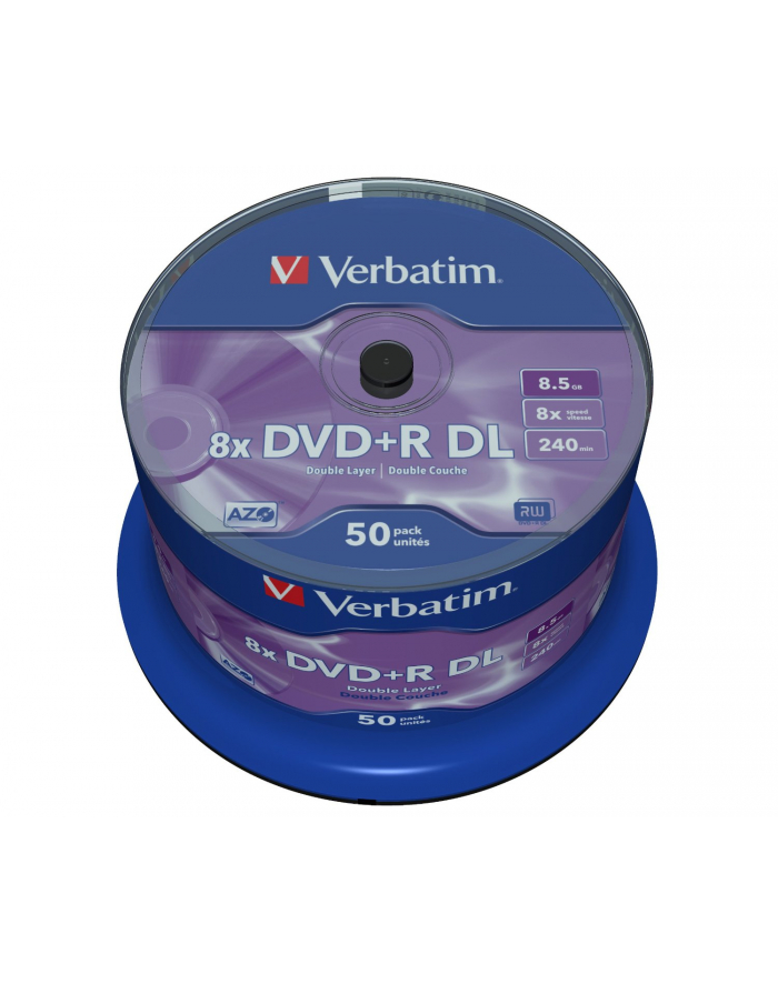 Verbatim DVD+R DL [ spindle 50 | 8,5GB | 8x | matt silver surface ] główny