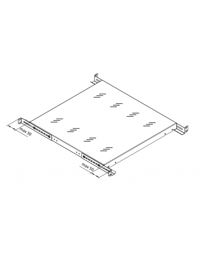 PÓŁKA 19  1U/550mm  max.ład.80kg RAC-UP-550-A4 główny