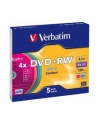 Verbatim DVD+RW [ slim jewel case 5 | 4.7GB | 4x | Colour ] - nr 16