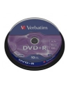 Verbatim DVD+R [ cake box 10 | 4.7GB | 16x | matte silver ] - nr 22