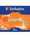 Verbatim DVD-R [ jewel case 5 | 4.7GB | 16x | matte silver ] - nr 1