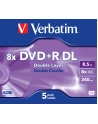 Verbatim DVD+R DL [ jewel case 5 | 8.5GB | 8x | matte silver ] - nr 8
