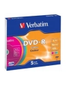 Verbatim DVD-R [ slim jewel case 5 | 4.7GB | 16x | Colour ] - nr 27