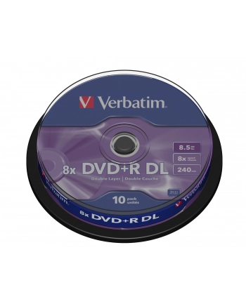 Verbatim DVD+R DL [ cake box 10 | 8.5GB | 8x | matte silver ]