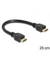 KABEL HDMI-HDMI HIGH SPEED ETH. 25CM DELOCK (V1.4 LAN TV) - nr 1