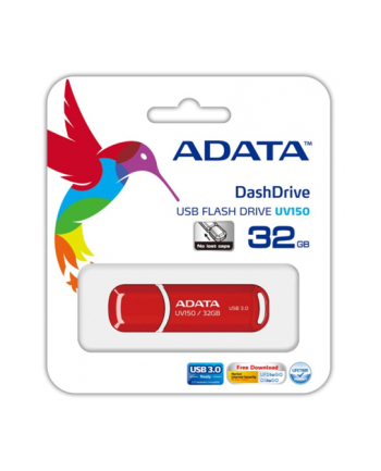 ADATA Flash Disk 32GB USB 3.0 Dash Drive UV150, červený (R: 90MB/s, W: 20MB/s)