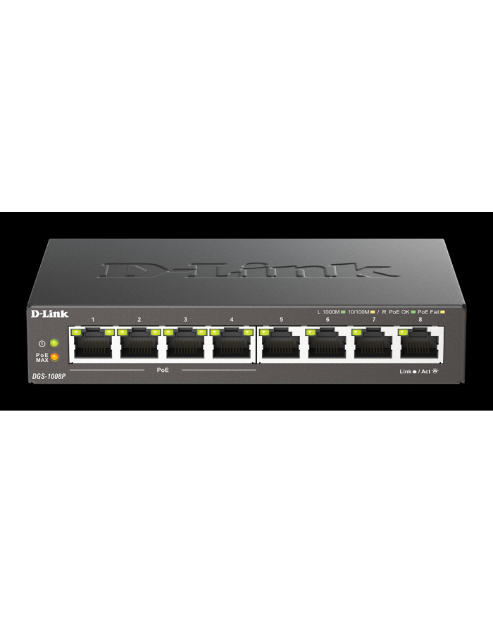 D-LINK DGS-1008P/E 8-port 10/100/1000 Desktop Switch w/ 4 PoE Ports główny