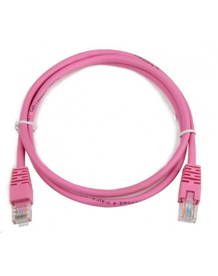 Patch cord kat.5e 2M różowy główny