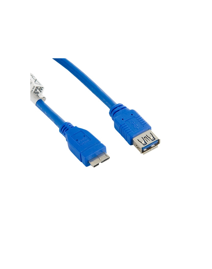 Kabel USB 3.0 AF- Micro BM 5.0m|niebieski główny