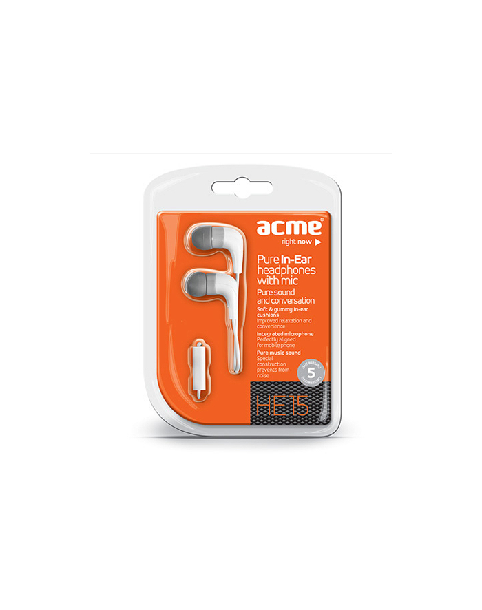 ACME HE15W Pure in-ear headphones with mic główny