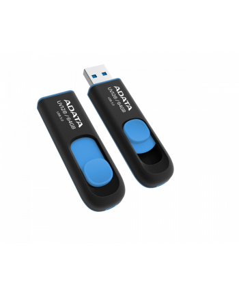 Adata DashDrive UV128 64GB USB3.0 czarno - niebieski 90MB / 40MB
