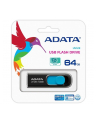 Adata DashDrive UV128 64GB USB3.0 czarno - niebieski 90MB / 40MB - nr 6