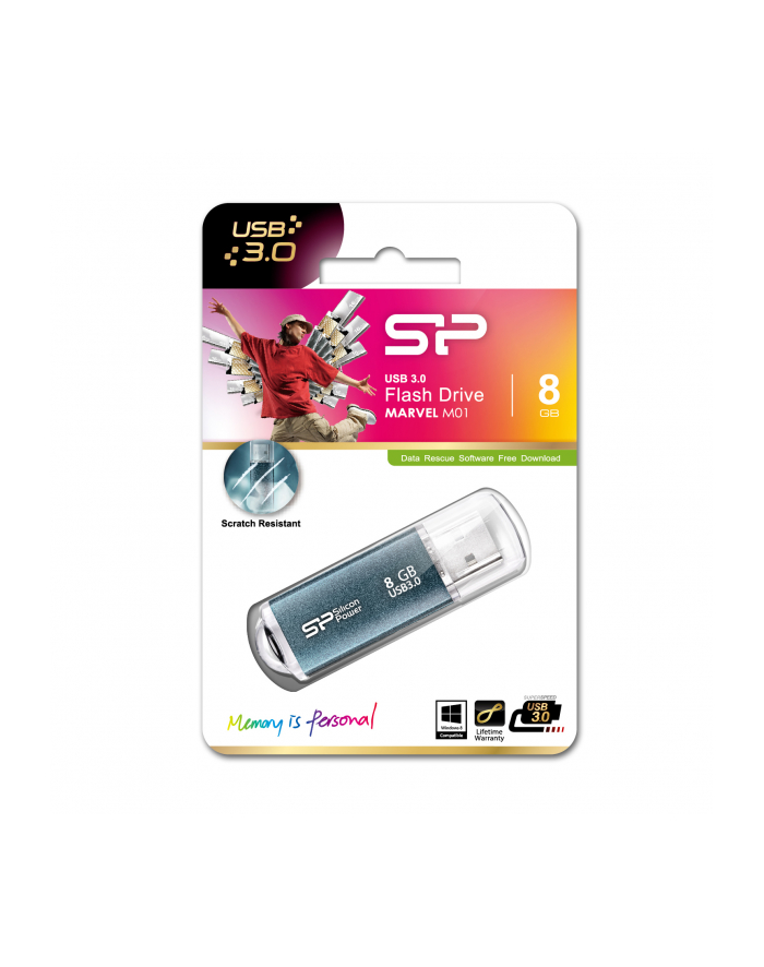 Silicon Power MARVEL M01 8GB USB3.0 Aluminium/LED główny