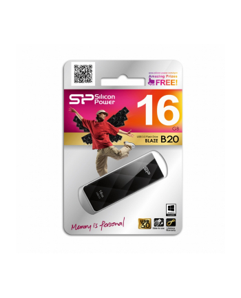 Silicon Power BLAZE B20 16GB USB3.0 MATTE BLACK/DIAMOND/LED nr 1