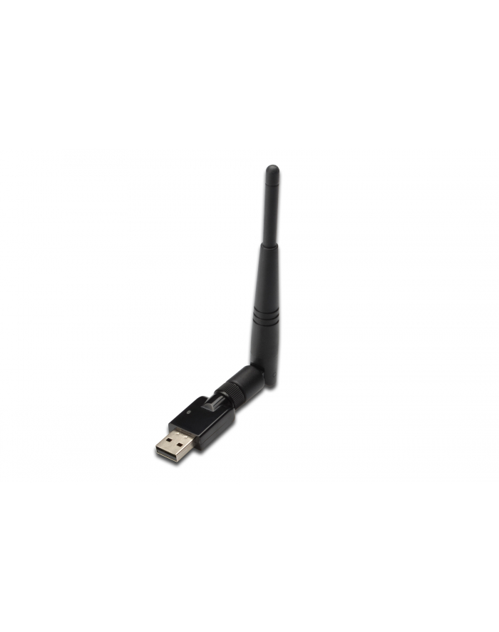 Digitus Mini karta sieciowa WiFi 300N USB 2.0, odkręcana antena 3dBi     2T/2R WPS Realtek główny