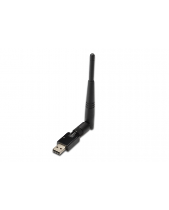 Digitus Mini karta sieciowa WiFi 300N USB 2.0, odkręcana antena 3dBi     2T/2R WPS Realtek