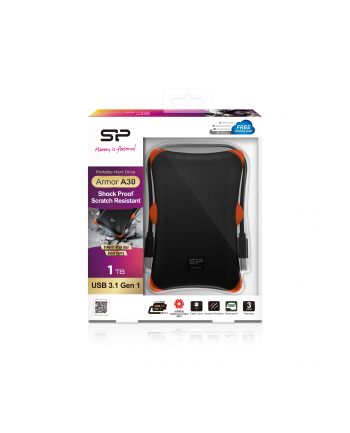 Silicon Power ARMOR A30 1TB USB 3.0 BLACK / wstrząsoodporny / PANCERNY