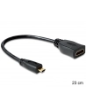 Delock Adapter Micro HDMI-D(M)->HDMI-A(F) 23cm - nr 10