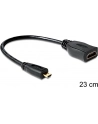 Delock Adapter Micro HDMI-D(M)->HDMI-A(F) 23cm - nr 18