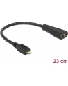 Delock Adapter Micro HDMI-D(M)->HDMI-A(F) 23cm - nr 20