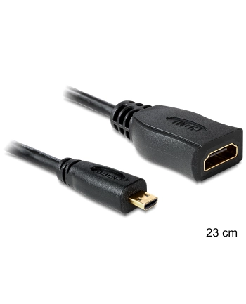 Delock Adapter Micro HDMI-D(M)->HDMI-A(F) 23cm
