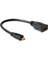 Delock Adapter Micro HDMI-D(M)->HDMI-A(F) 23cm - nr 18